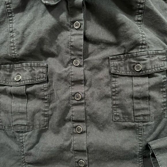 Coldwater Creek Women’s Petite Size Large Button Up Shirt Linen Blend Casual - Picture 2 of 10